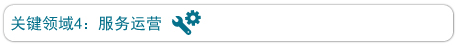 关键领域4：服务运营